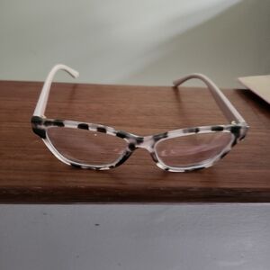 Prada Black and Cream Women's Glasses